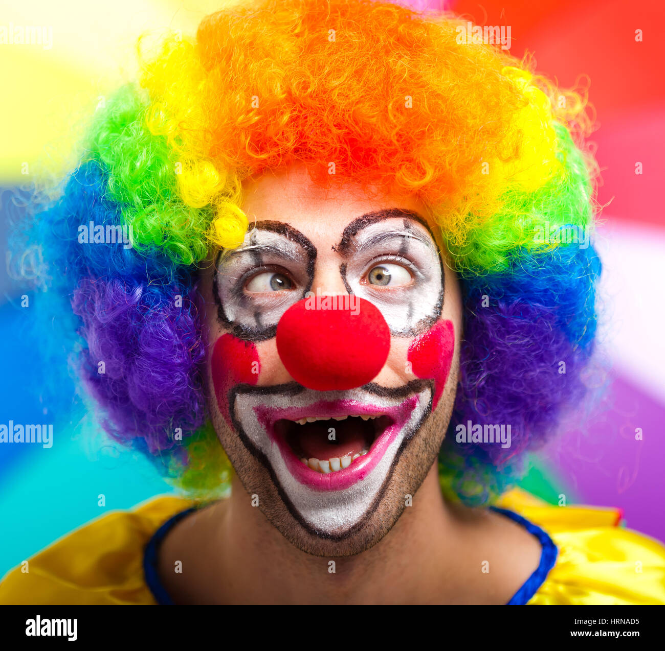 Funny face clown Banque D'Images