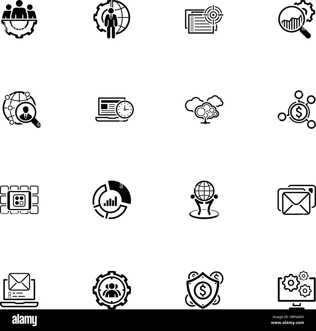 Télévision Design Business Icons Set. Illustration de Vecteur