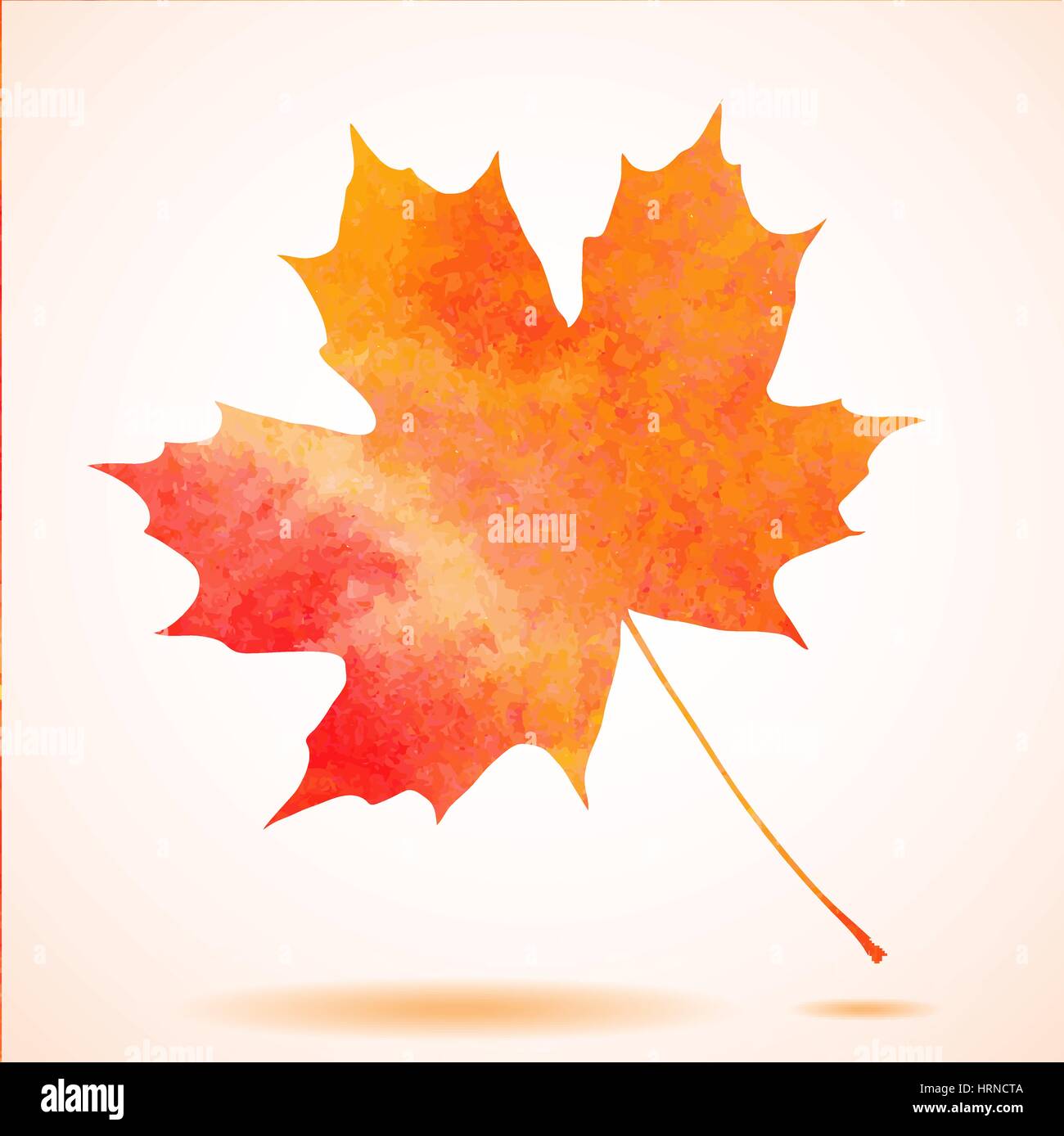 Aquarelle peint Orange automne vecteur fond maple leaf Illustration de Vecteur