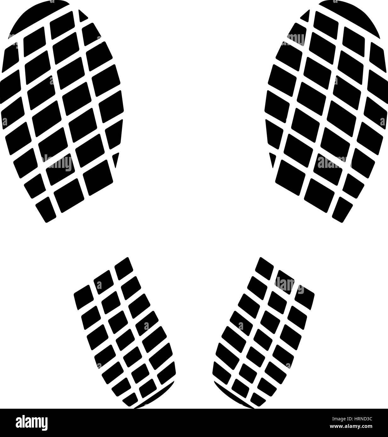 L'icône de l'empreinte noire Illustration de Vecteur