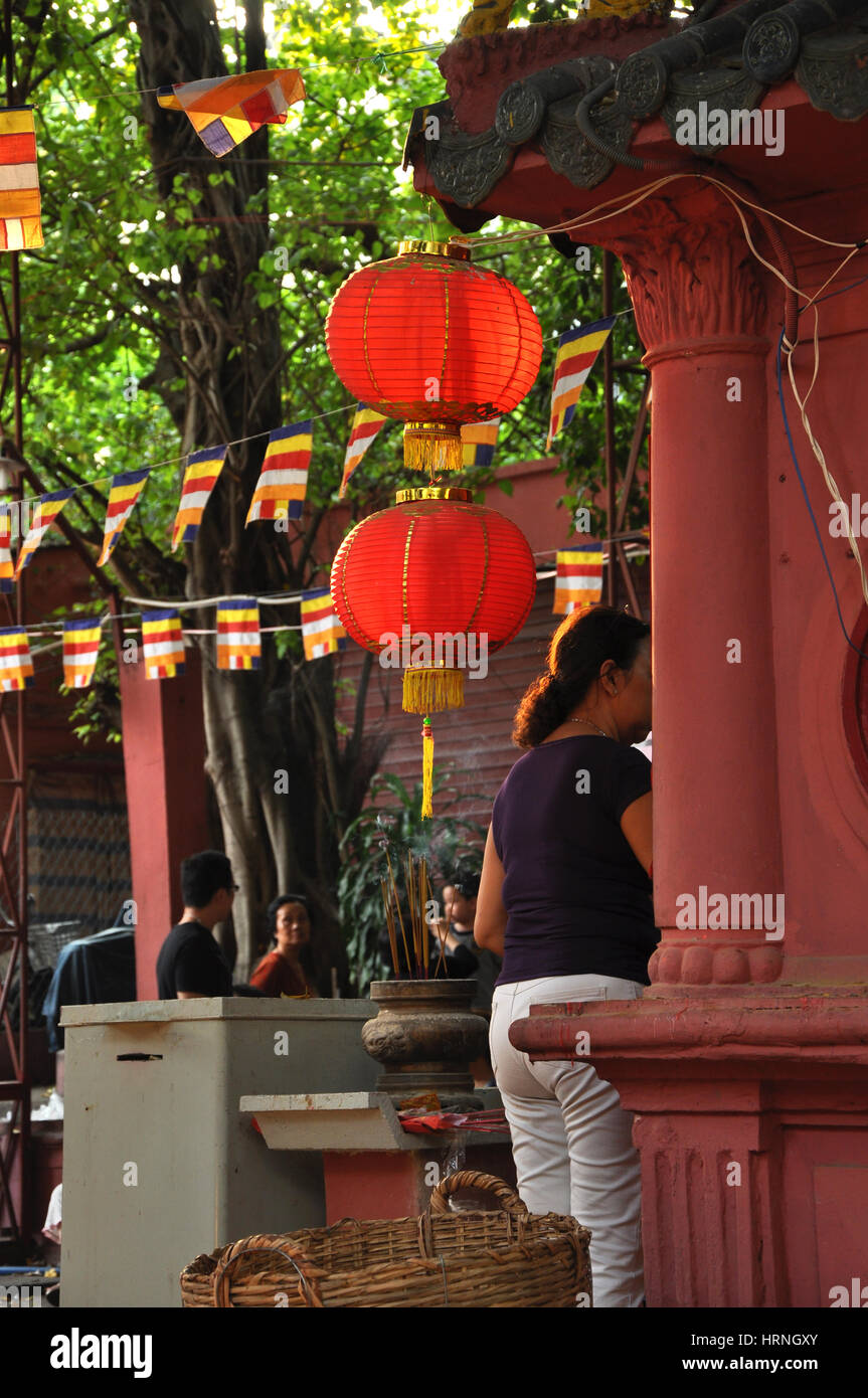 HO CHI MINH, VIETNAM - février 18, 2013 : l'Empereur de Jade, également connu sous le nom de la Pagode de la tortue a été construit par la communauté chinoise Tao en 1909 Banque D'Images