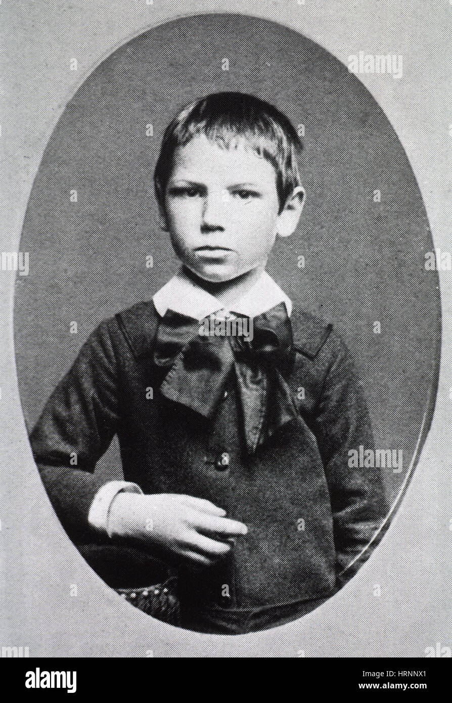 Les jeunes Albert Schweitzer, 1882 Banque D'Images