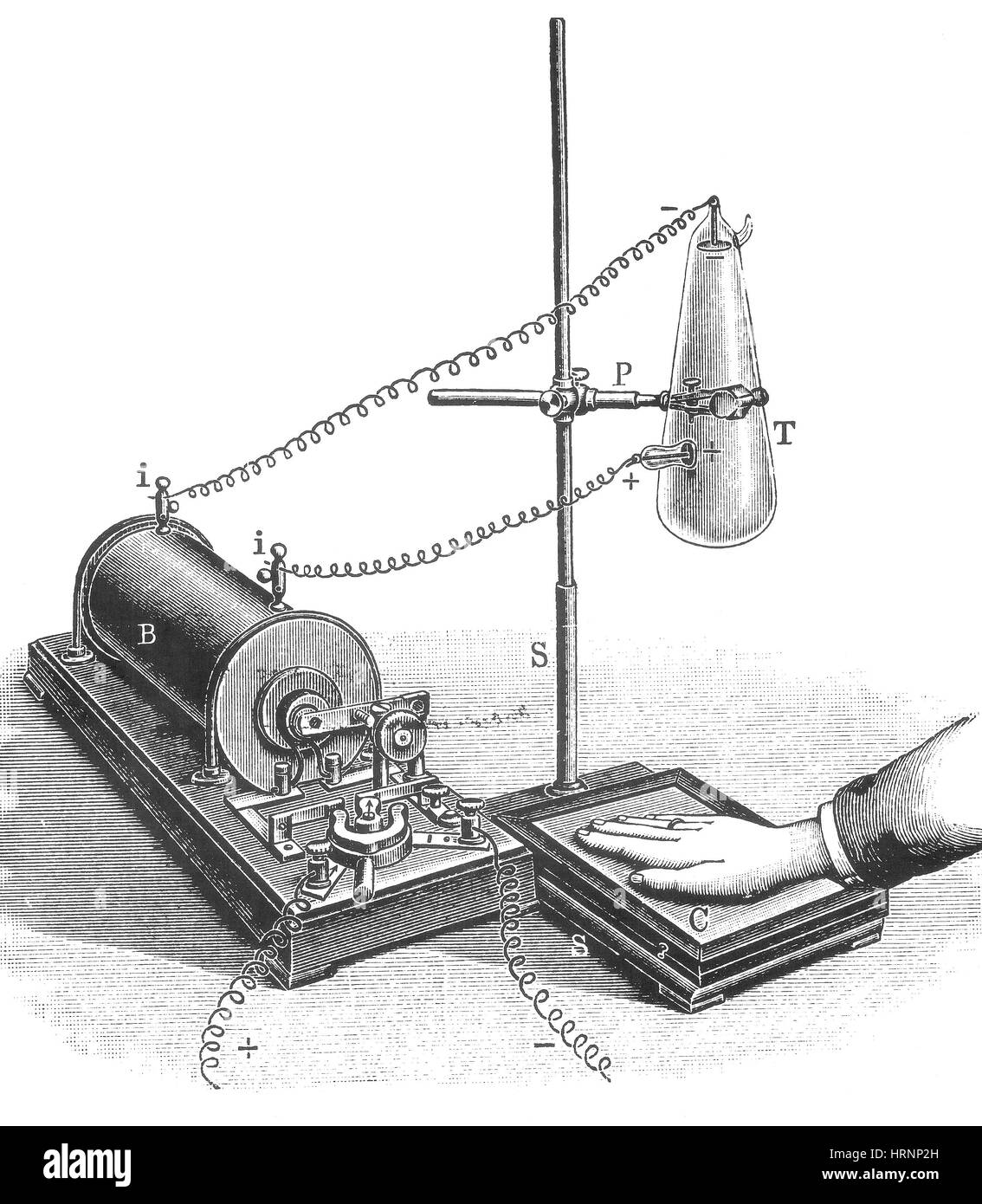 Le roentgen machine à rayons X, 19e siècle Banque D'Images