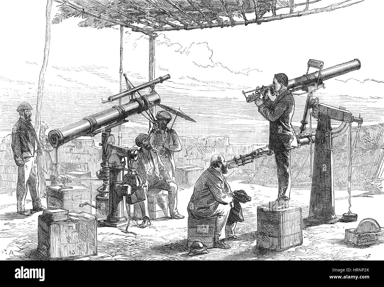 L'Inde, 1872 expédition Eclipse Banque D'Images