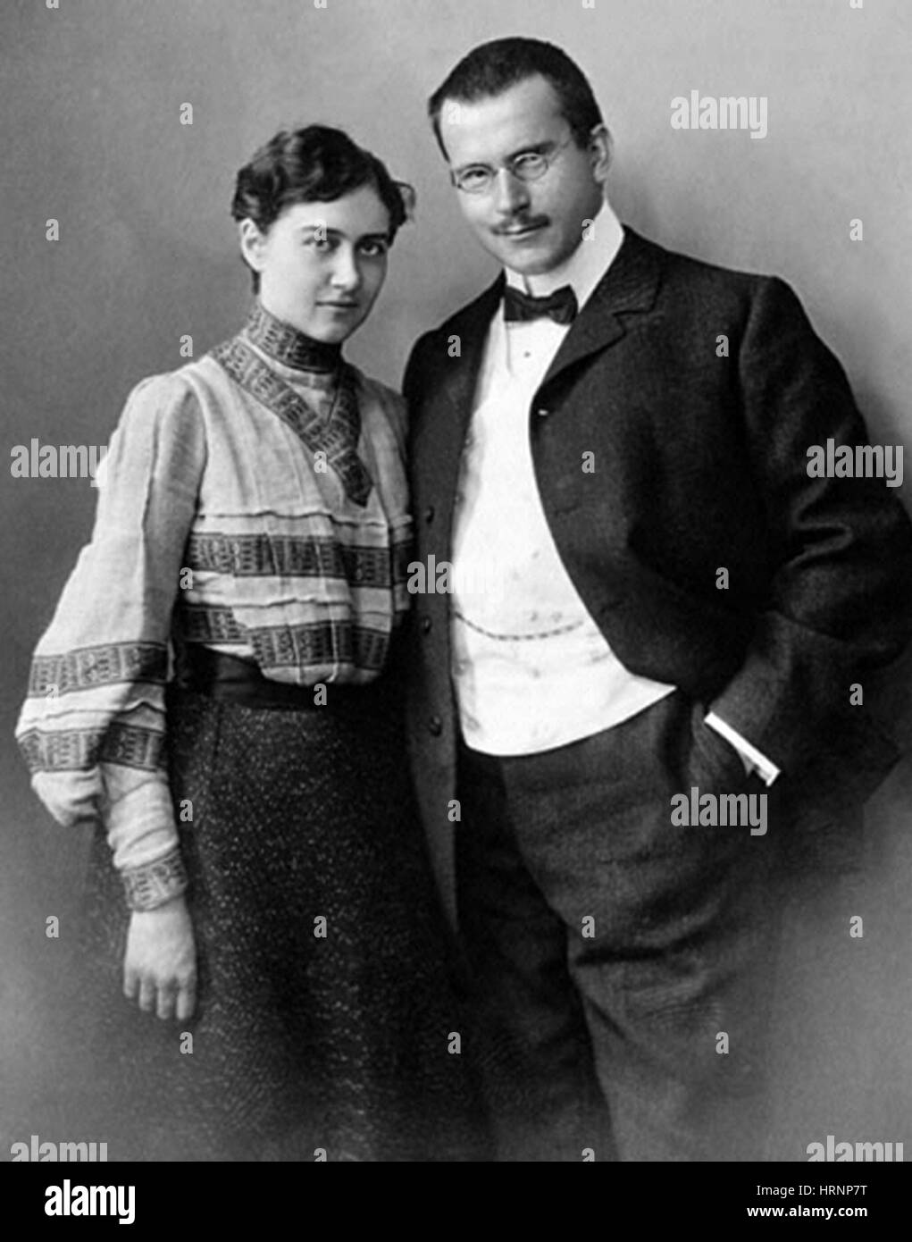 Emma et Carl Jung, psychiatre suisse Banque D'Images