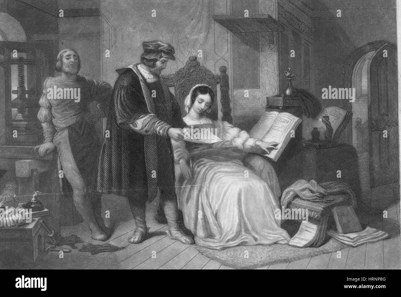 Johannes Gutenberg, l'inventeur allemand et éditeur Banque D'Images