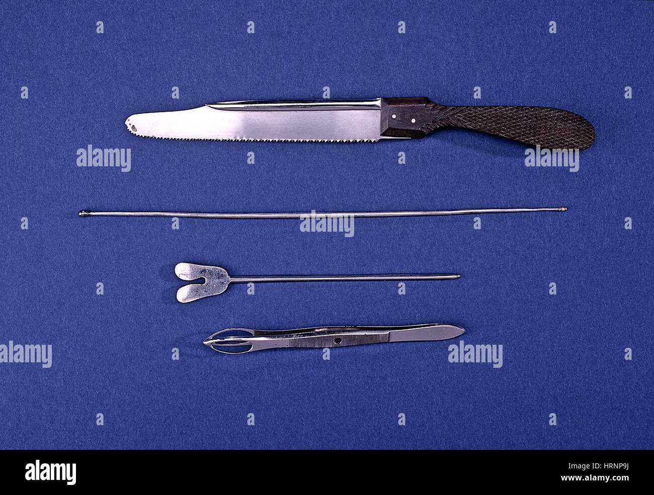 Instruments d'autopsie, 1856 Lincoln Banque D'Images