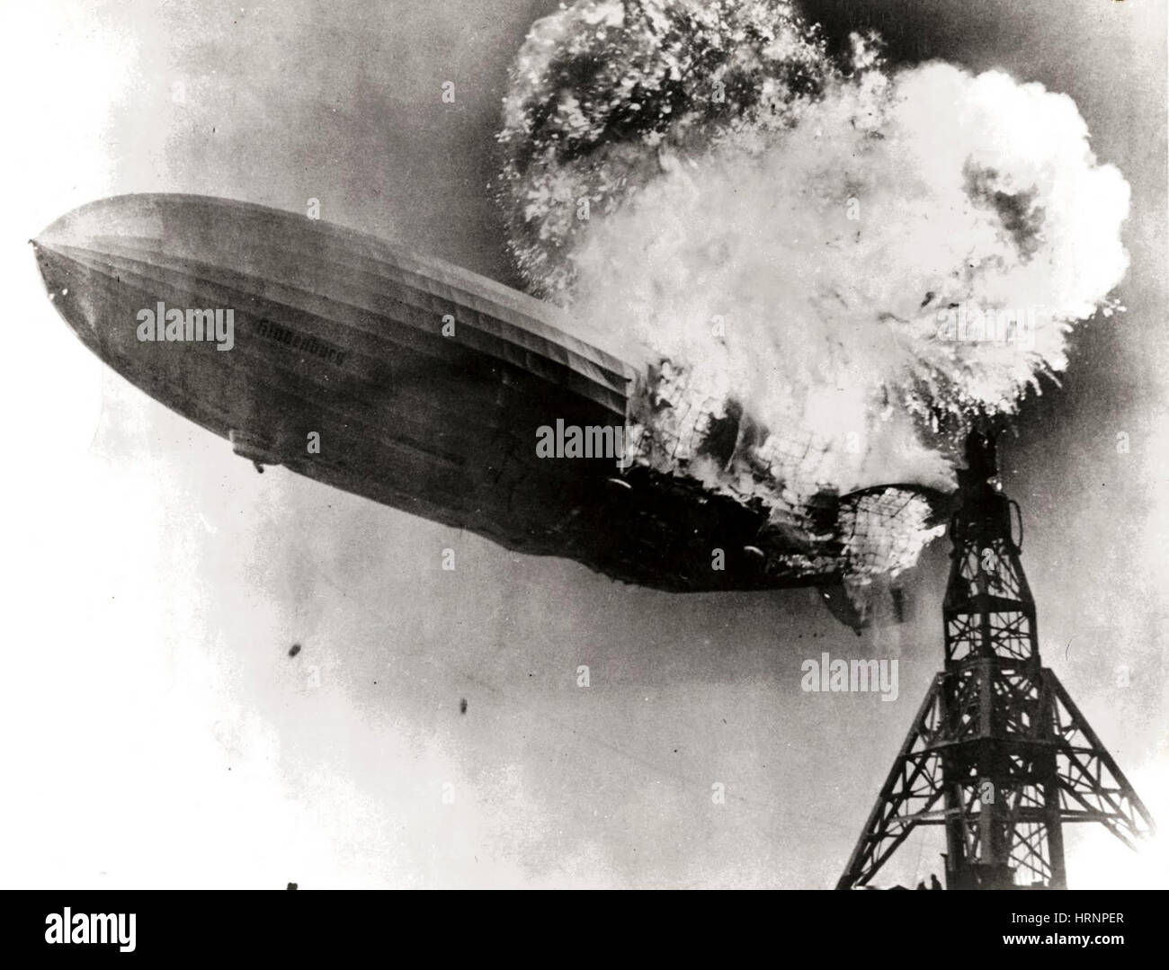 La catastrophe du Hindenburg, Mai 6th, 1937 Banque D'Images