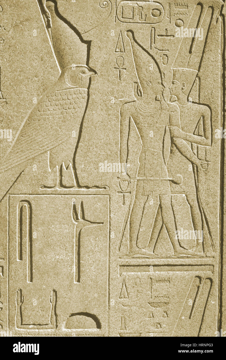 Sculptures en pierre ancienne, Karnak, Egypte Banque D'Images