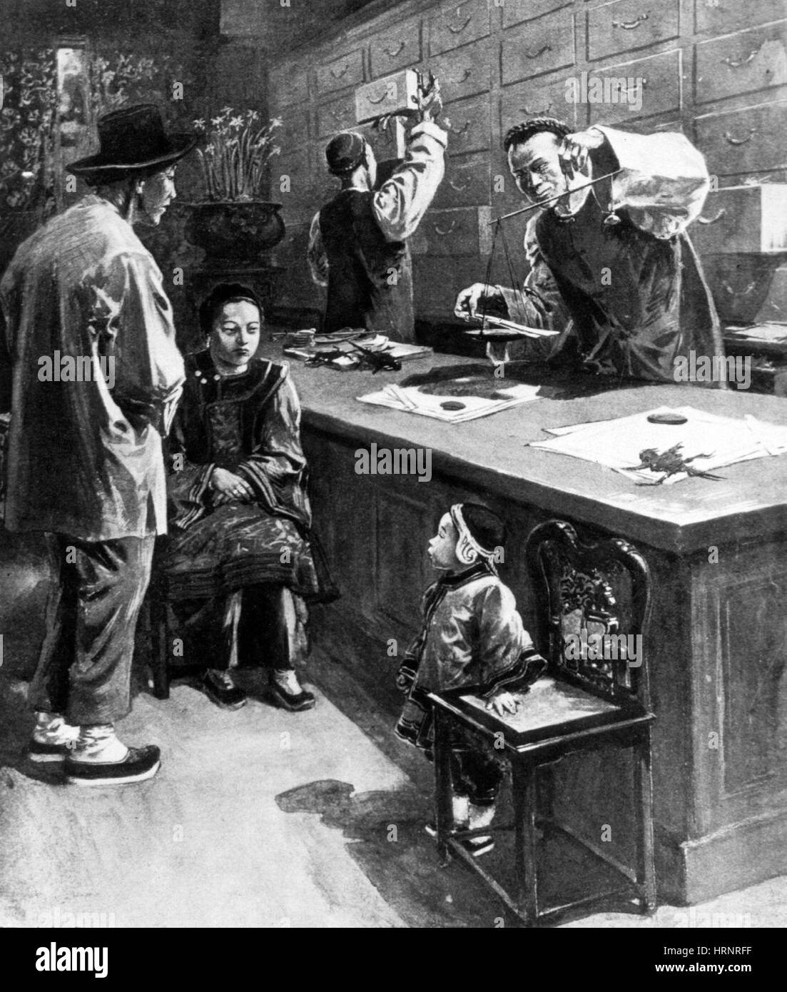 Pharmacie chinoise, 1899 Banque D'Images