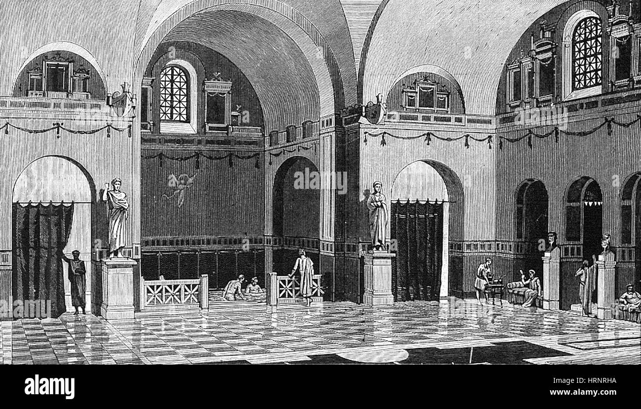 Bains romains de l'empereur Julien Banque D'Images