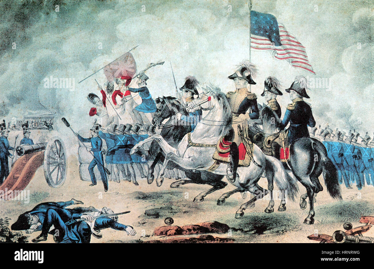 Guerre de 1812, bataille de La Nouvelle-Orléans, 1815 Banque D'Images