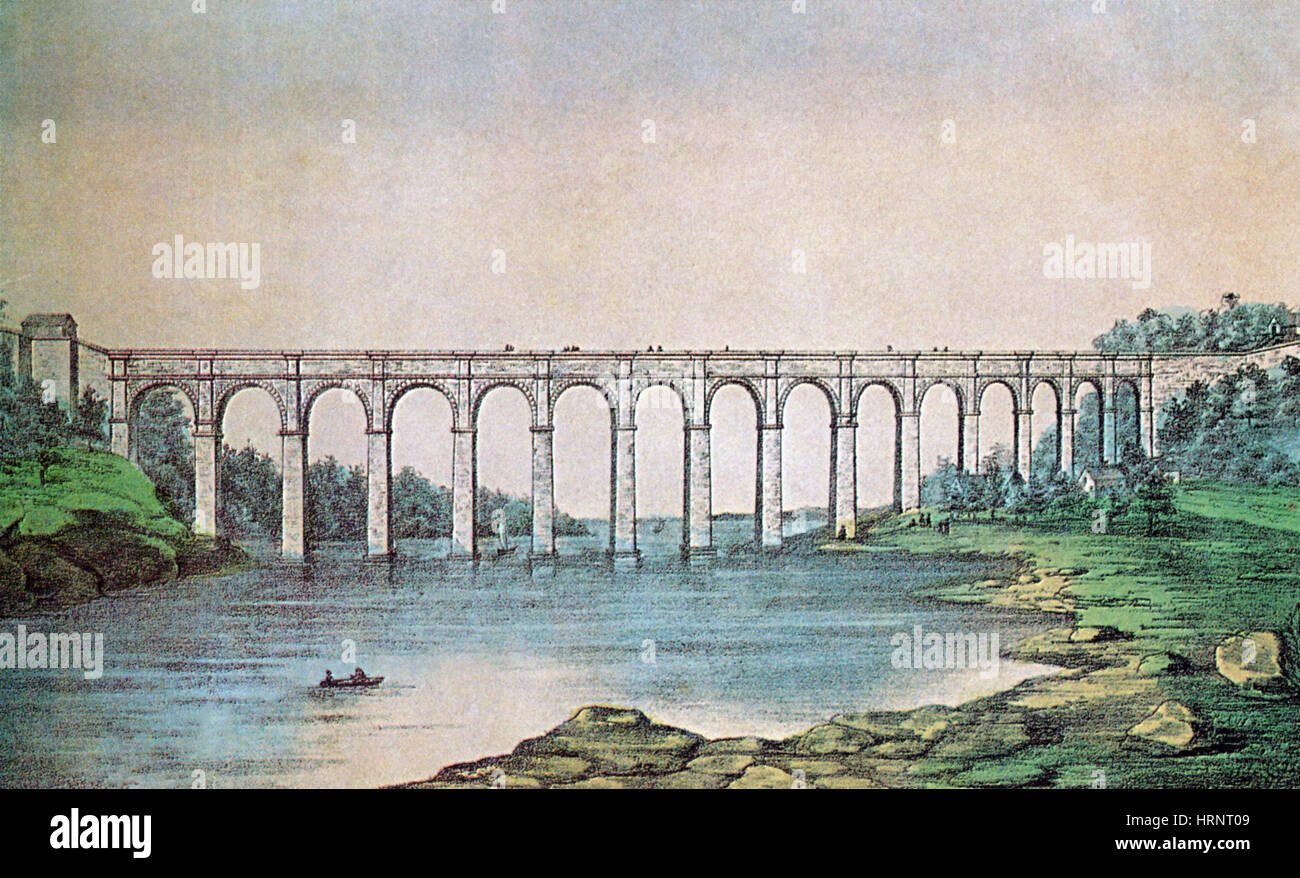 High Bridge, New York, 19e siècle Banque D'Images