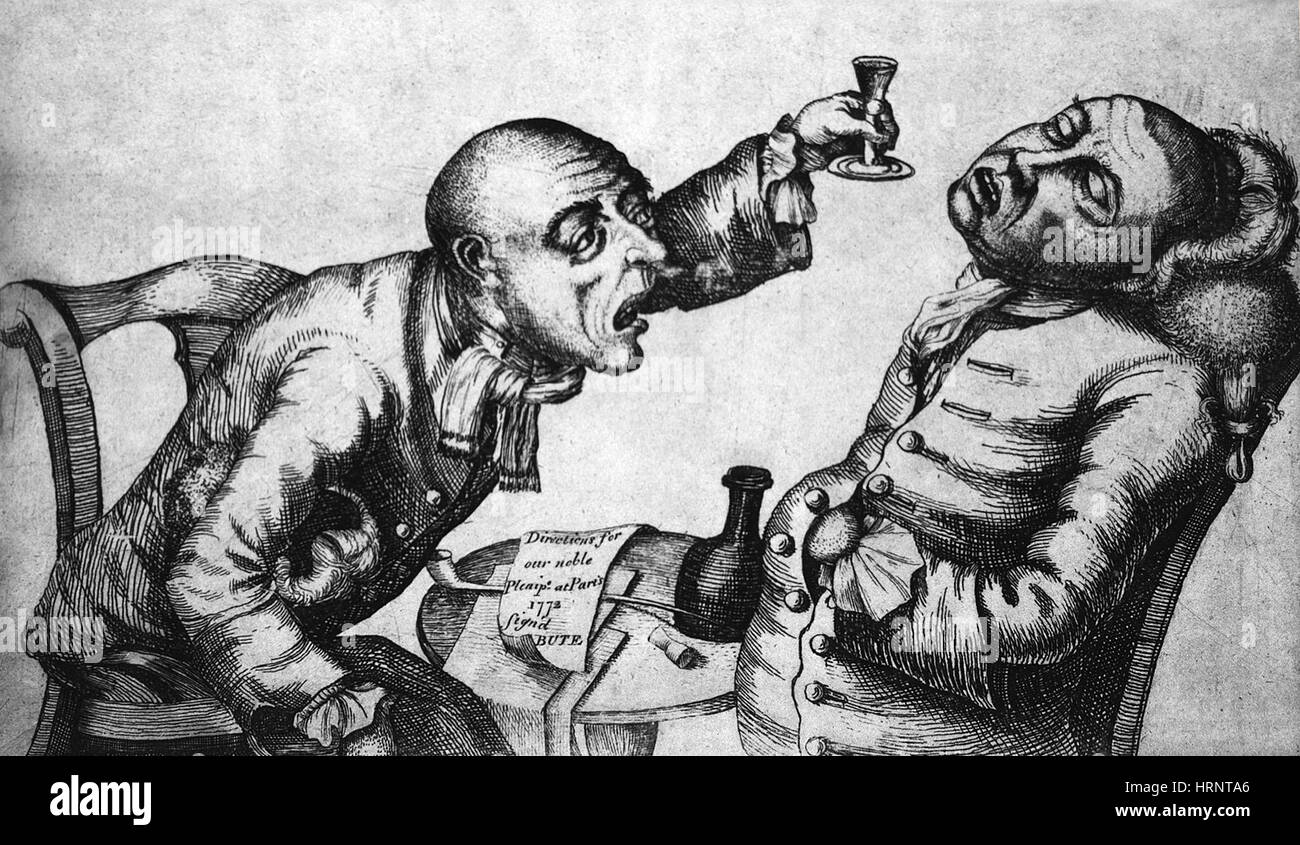 Caricature de deux alcooliques, 1773 Banque D'Images