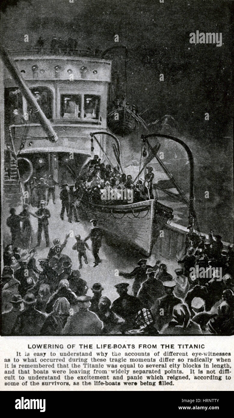 Naufrage du RMS Titanic, 1912 Banque D'Images
