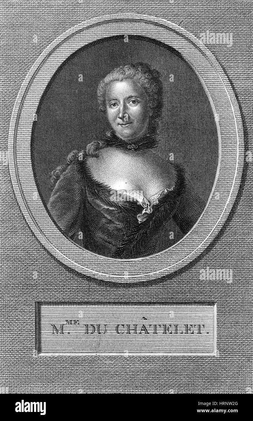 Ìämilie du ChÌ¢telet, mathématicien français Banque D'Images