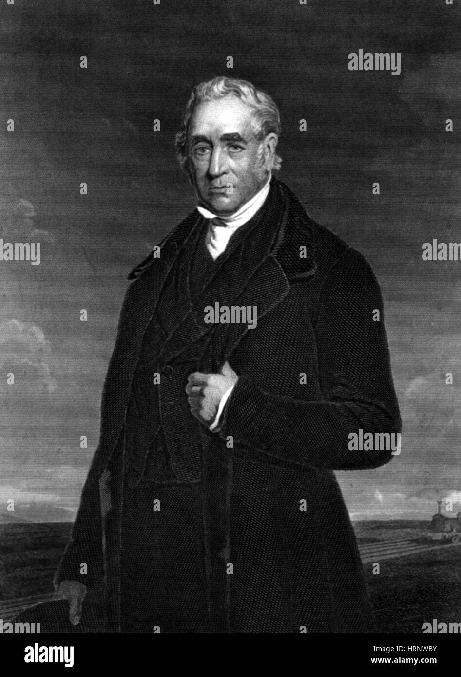 George Stephenson, ingénieur civil Anglais Banque D'Images