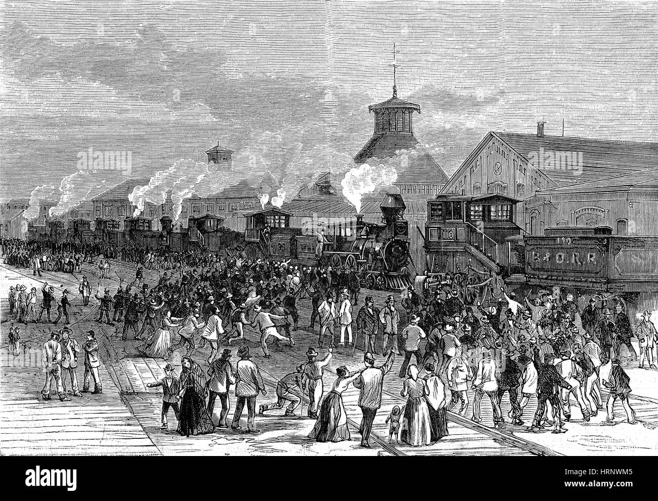 Grande grève des chemins de fer, 1877 Banque D'Images