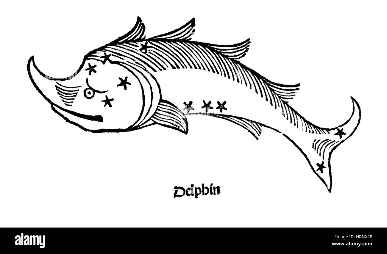 Delphinus Constellation, 1482 Banque D'Images