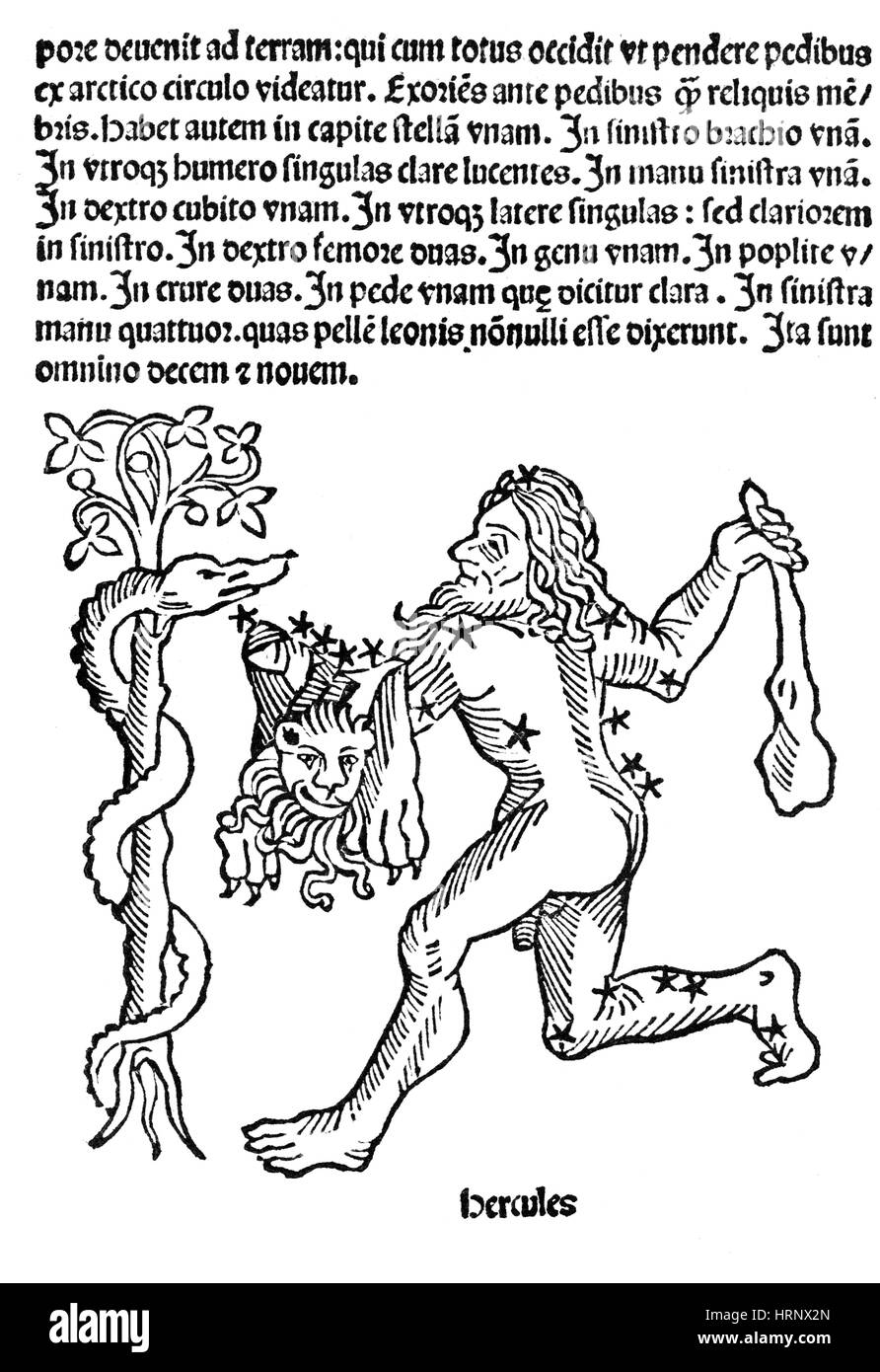 La Constellation d'hercule, 1482 Banque D'Images