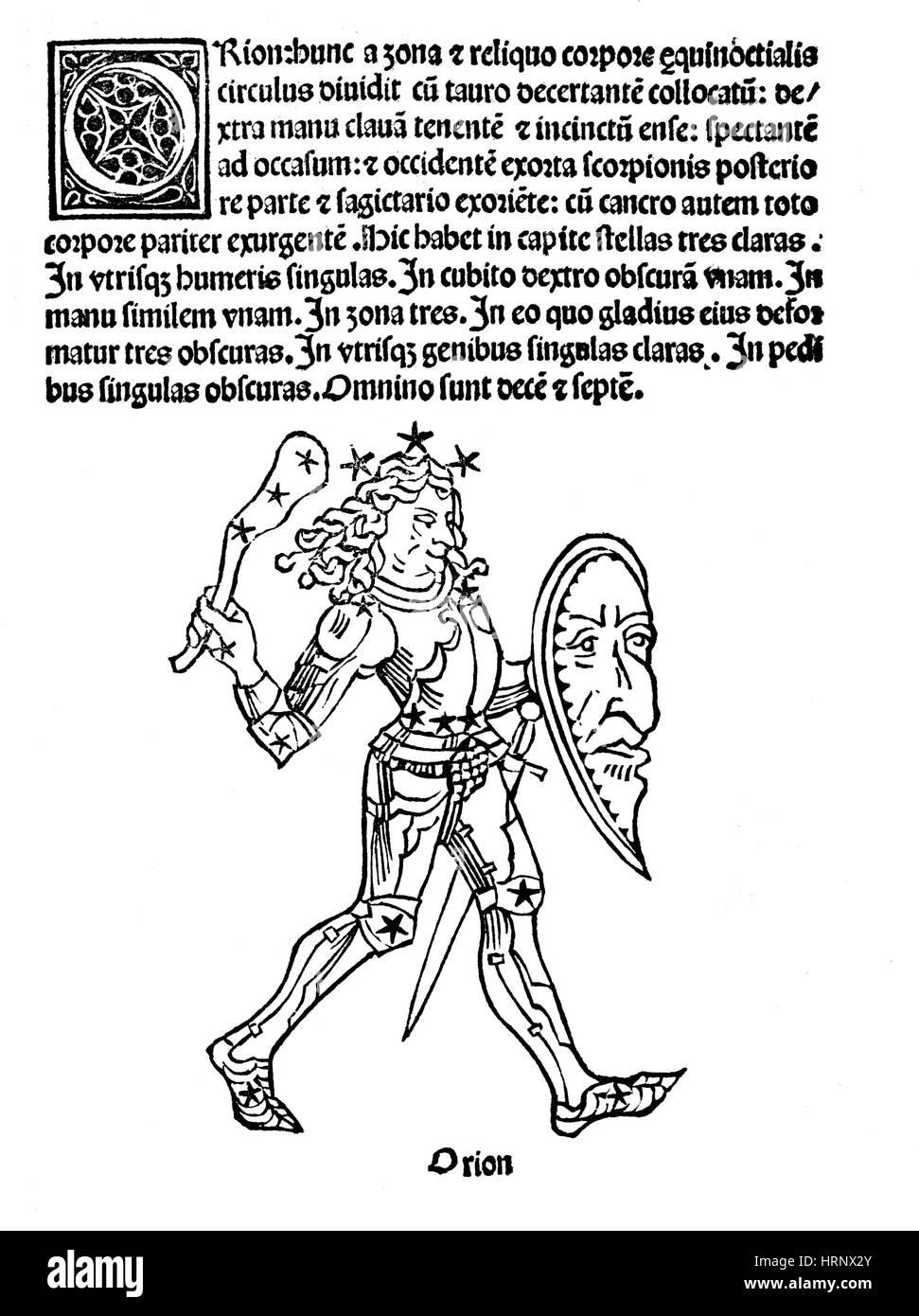 Constellation d'Orion, 1482 Banque D'Images