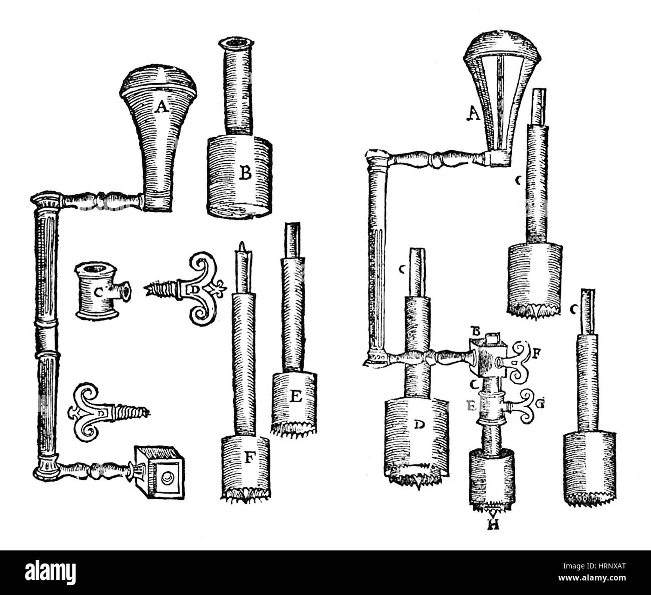 Trephine Instruments, 16e siècle Banque D'Images