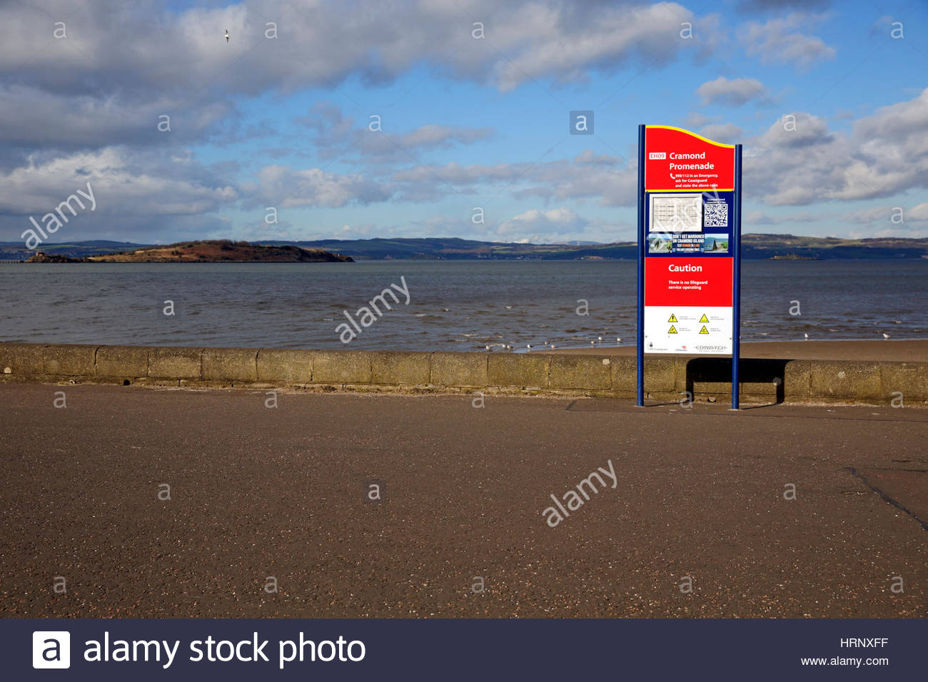Panneau pour Promenade Cramond, Édimbourg Banque D'Images