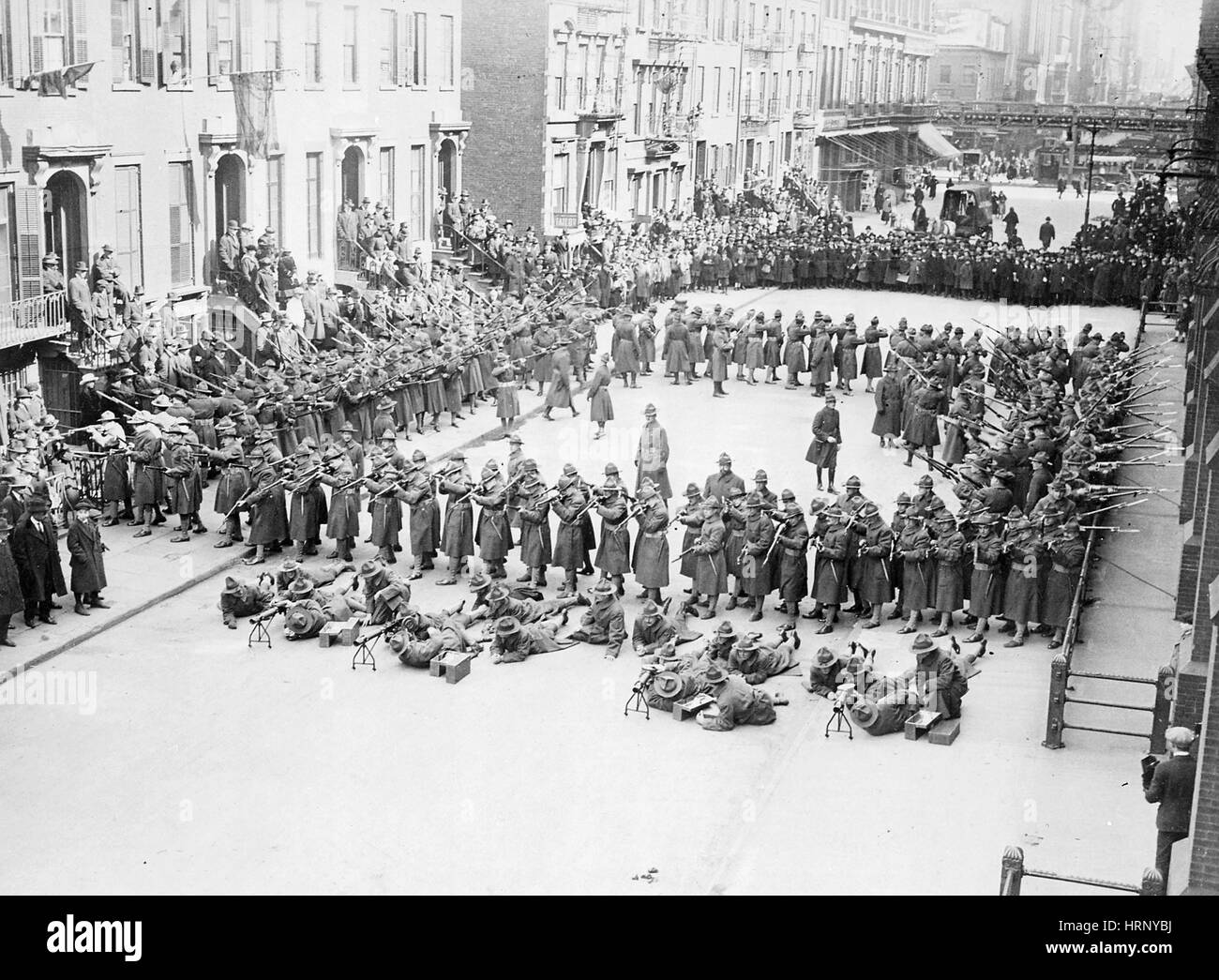 La première guerre mondiale, la formation de carré creux, 1918 Banque D'Images