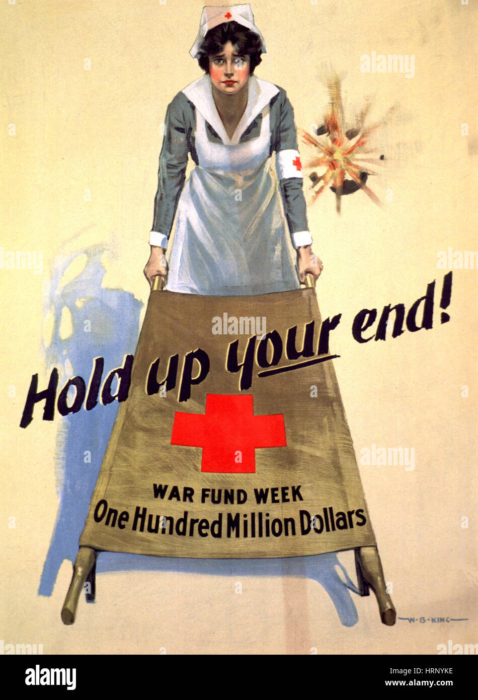 La PREMIÈRE GUERRE MONDIALE, American Red Cross deuxième fonds de Guerre Banque D'Images