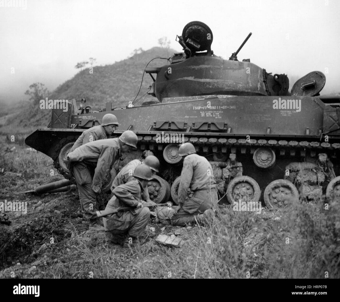 Guerre de Corée, la démolition Squad, 1951 Banque D'Images