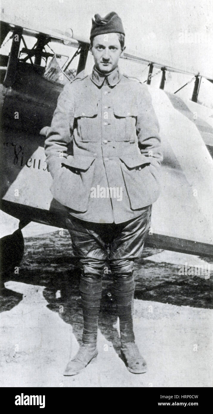 Georges Guynemer, l'As de l'aviation français de la PREMIÈRE GUERRE MONDIALE Banque D'Images