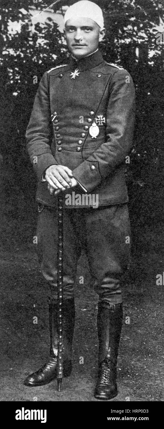 Manfred von Richthofen, l'As de l'aviation allemande de la PREMIÈRE GUERRE MONDIALE Banque D'Images