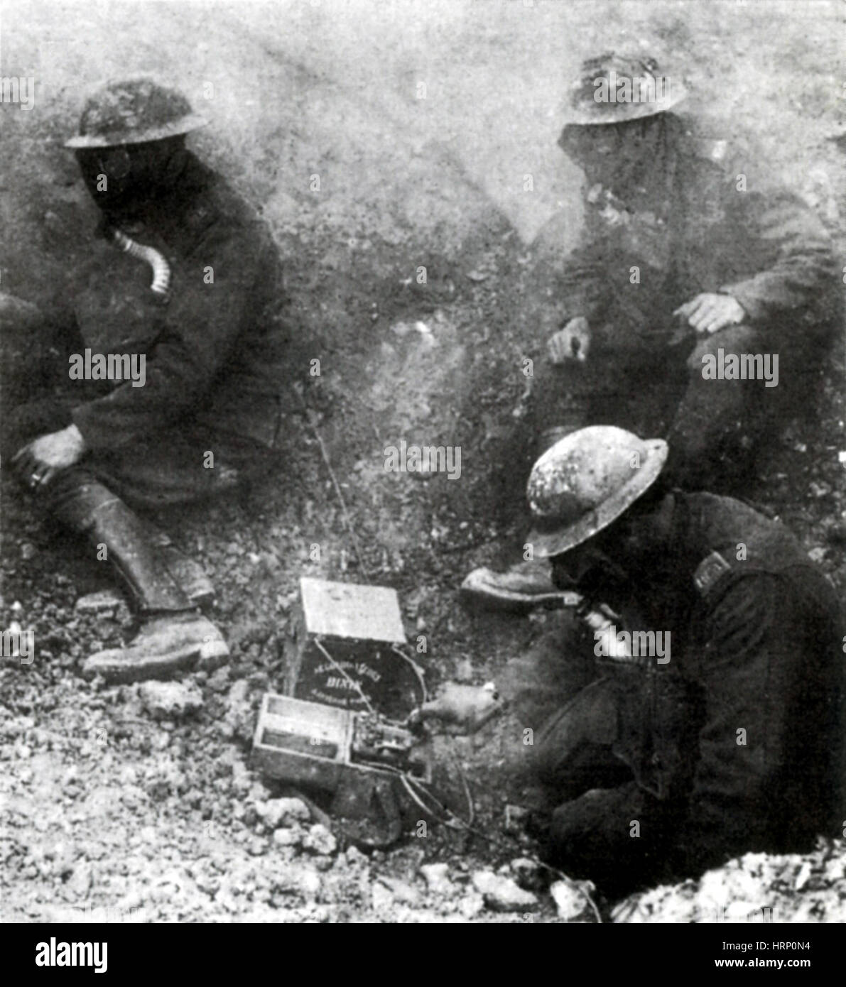 La première guerre mondiale, les signaleurs de l'armée britannique Banque D'Images