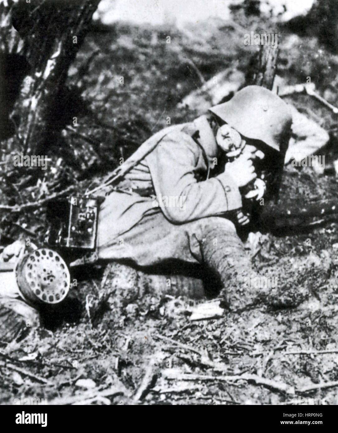 La première guerre mondiale, l'armée allemande téléphone de campagne Banque D'Images