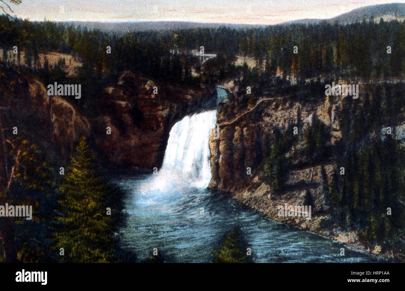 Upper Falls, Yellowstone NP, 1928 Banque D'Images