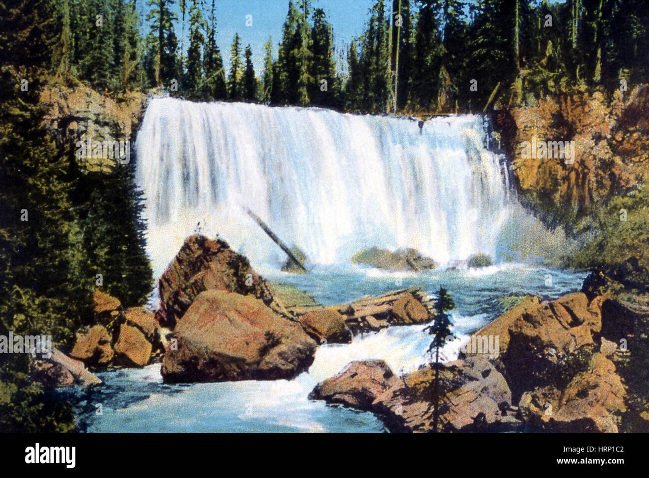 Iris Falls, Yellowstone NP, 20e siècle Banque D'Images