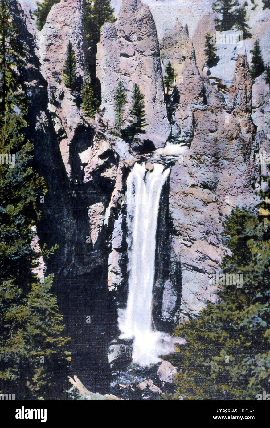 Tower Falls, Yellowstone NP, 20e siècle Banque D'Images