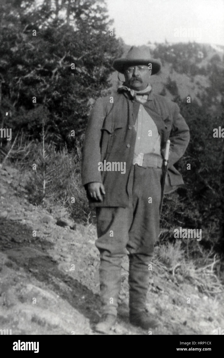 Le président Theodore Roosevelt en 1903, Yellowstone Banque D'Images