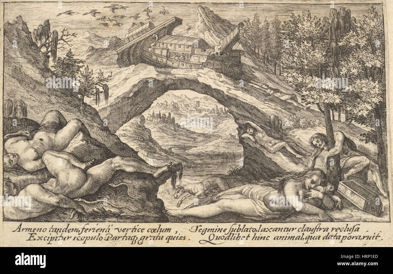 L'Arche de Noé, les eaux s'atténuer Banque D'Images L'Arche de Noé, les eaux s'atténuer Banque D'Images