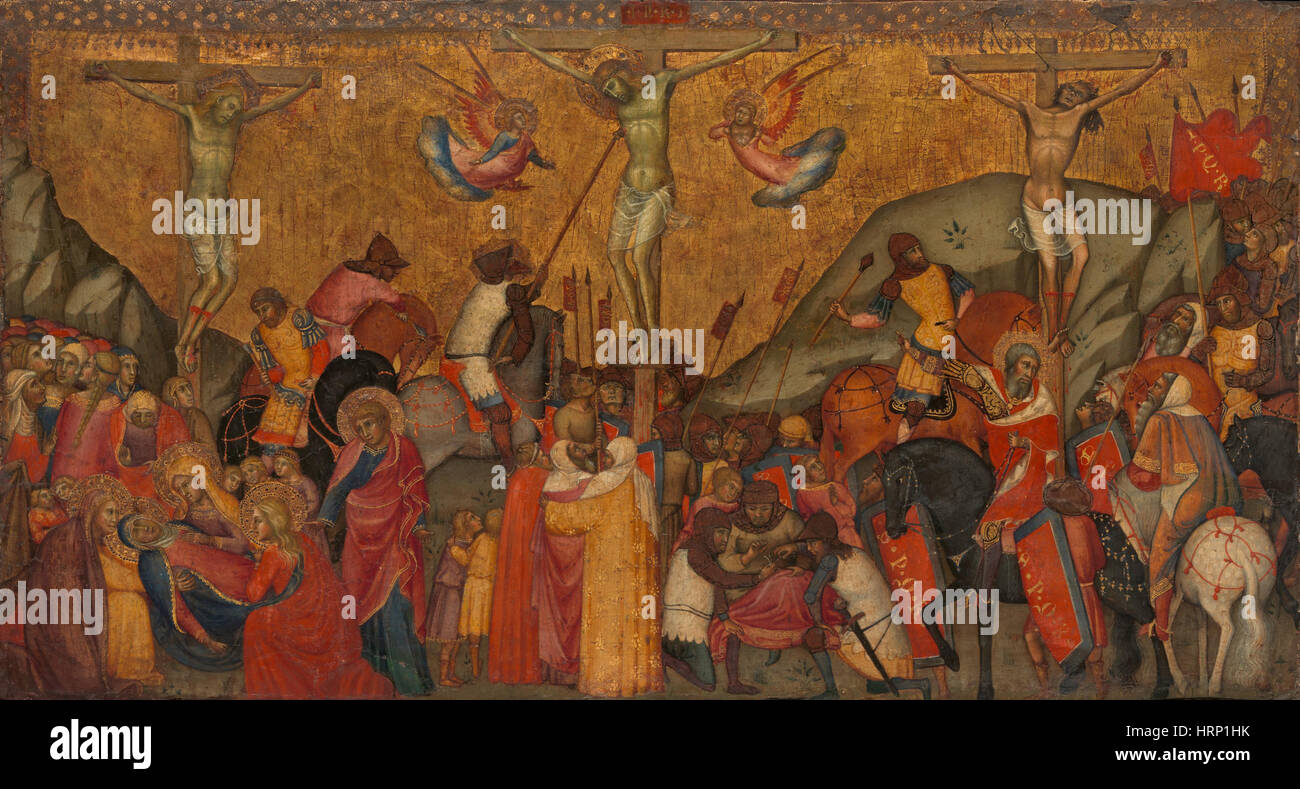 La Crucifixion par Andrea Di Bartolo Banque D'Images