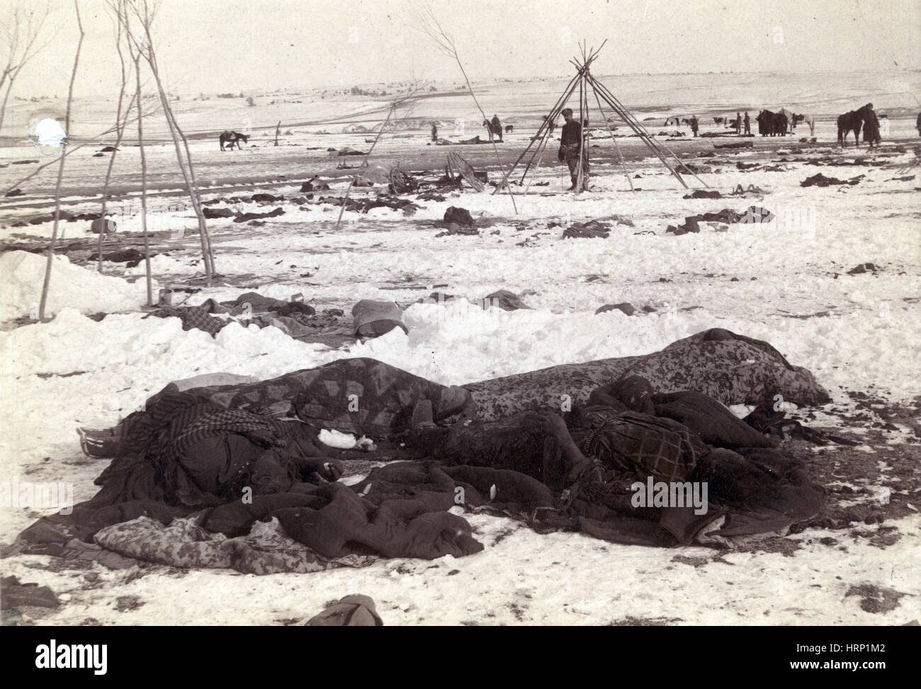 Spotted Elk's Camp, Wounded Knee Massacre, 1891 Banque D'Images