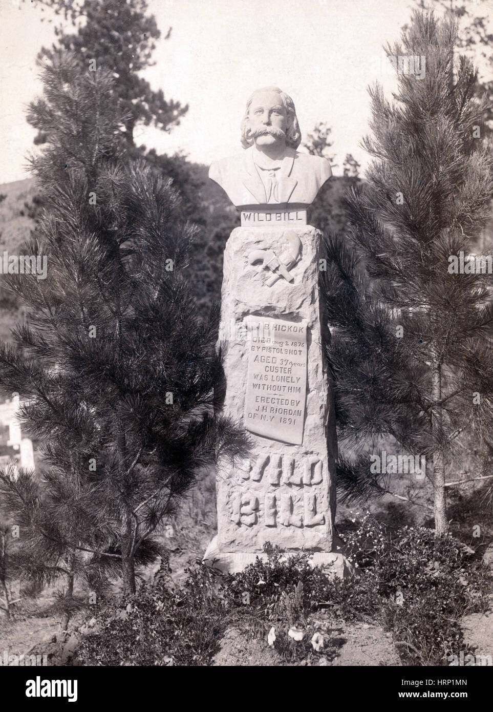 Tombe de Wild Bill Hickok, héros populaire américaine Banque D'Images