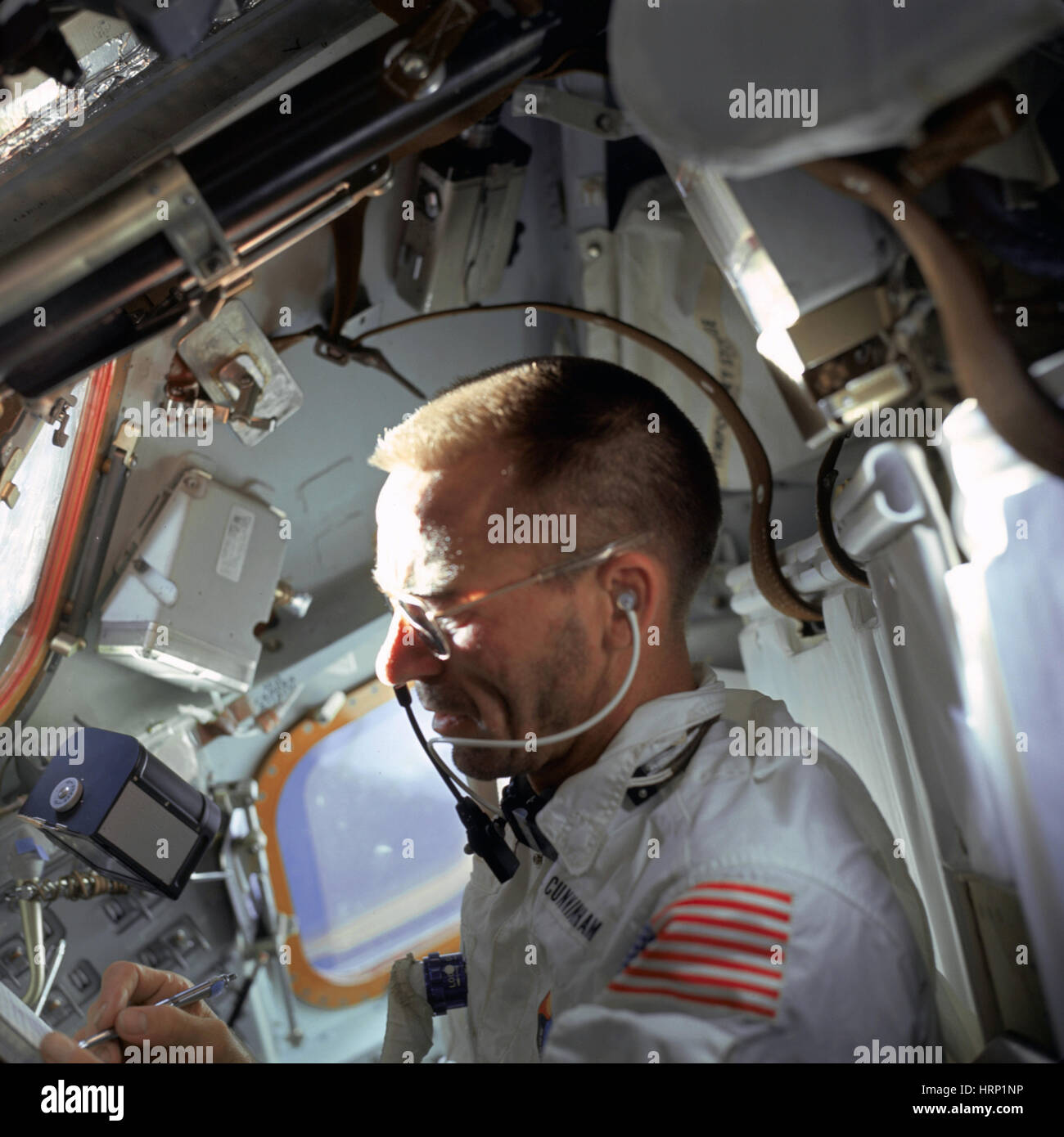L'astronaute Walter Cunningham, Apollo 7 Banque D'Images