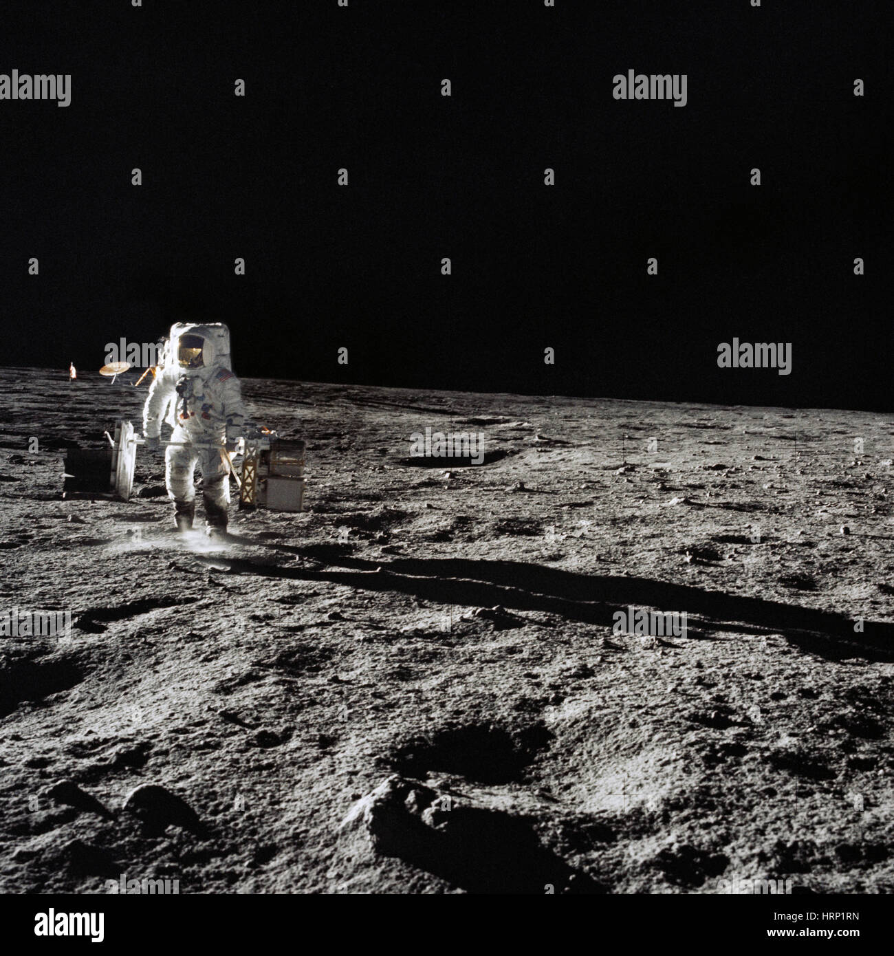 Alan Bean sur la lune, Apollo 12 Banque D'Images