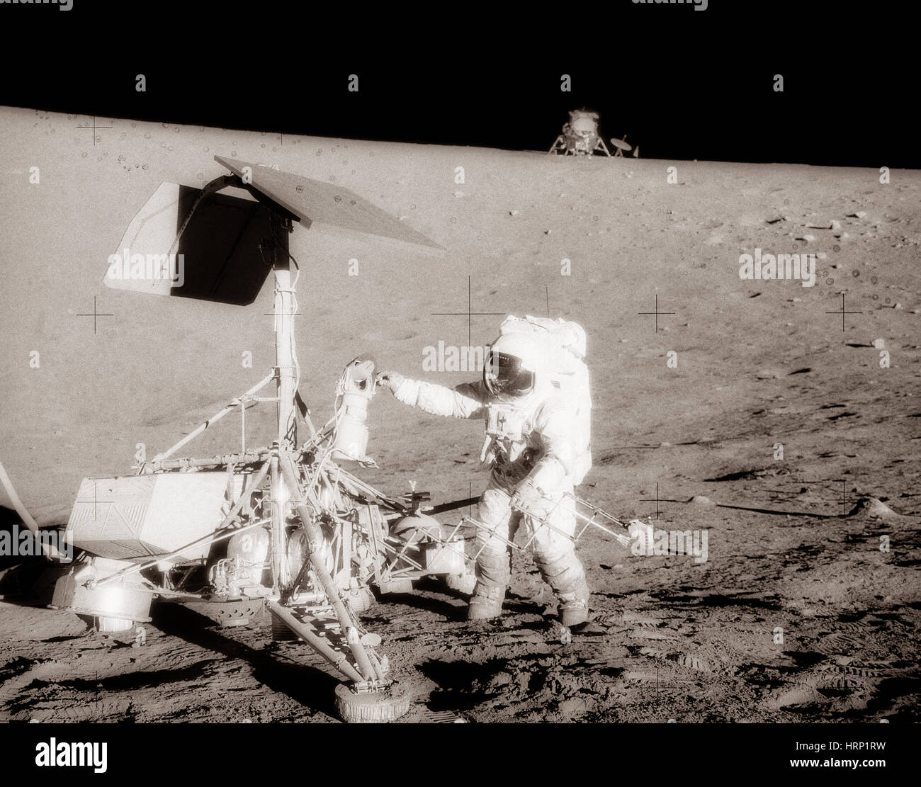 Charles Conrad sur la lune, Apollo 12 Banque D'Images