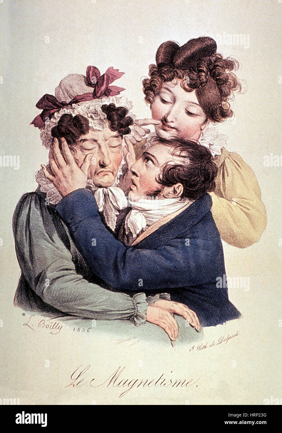 Hypnotisme, 1826 Banque D'Images