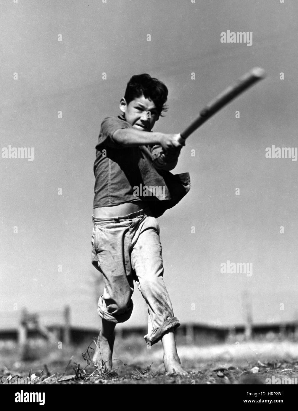 Le baseball, FSA, Camp de travail, 1942 Banque D'Images