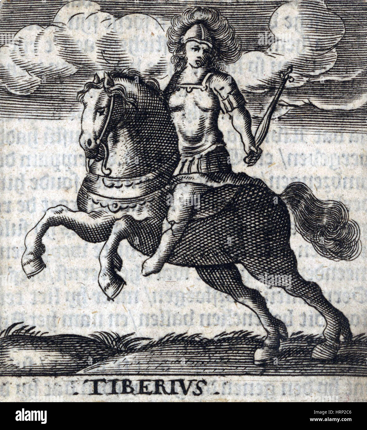 Tibère, 2e empereur de Rome Banque D'Images