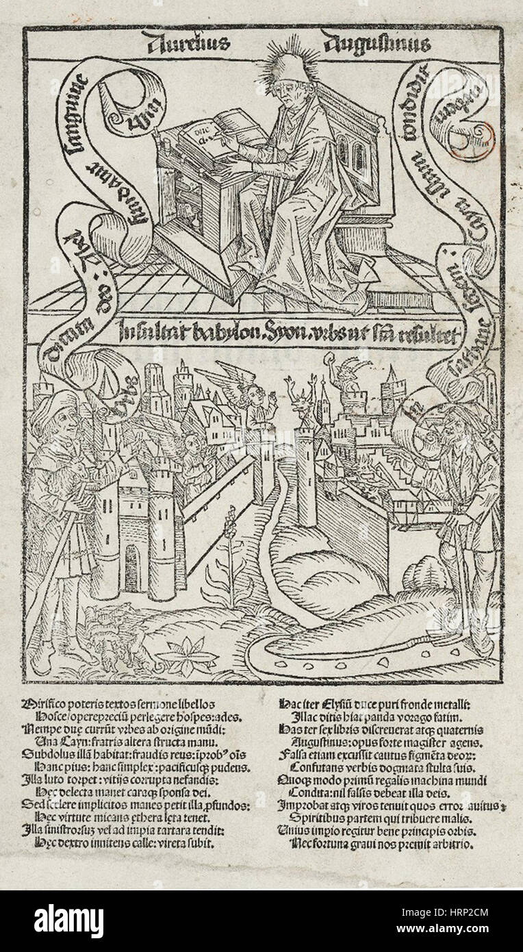 Augustin d'Hippone, théologien chrétien Banque D'Images