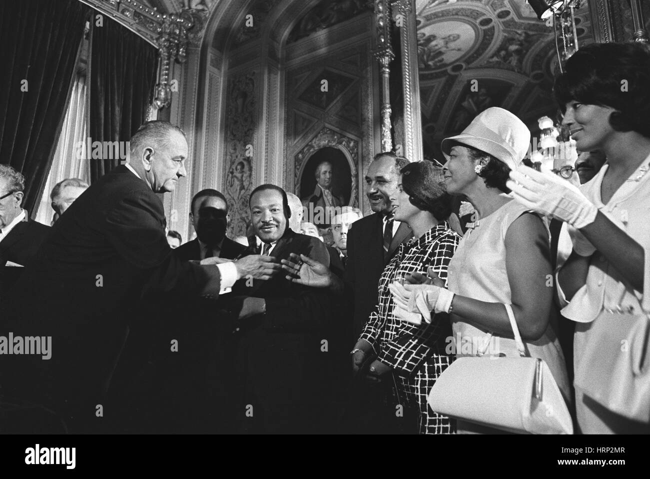 Le Président Johnson, Loi sur le droit de vote de 1965 Banque D'Images